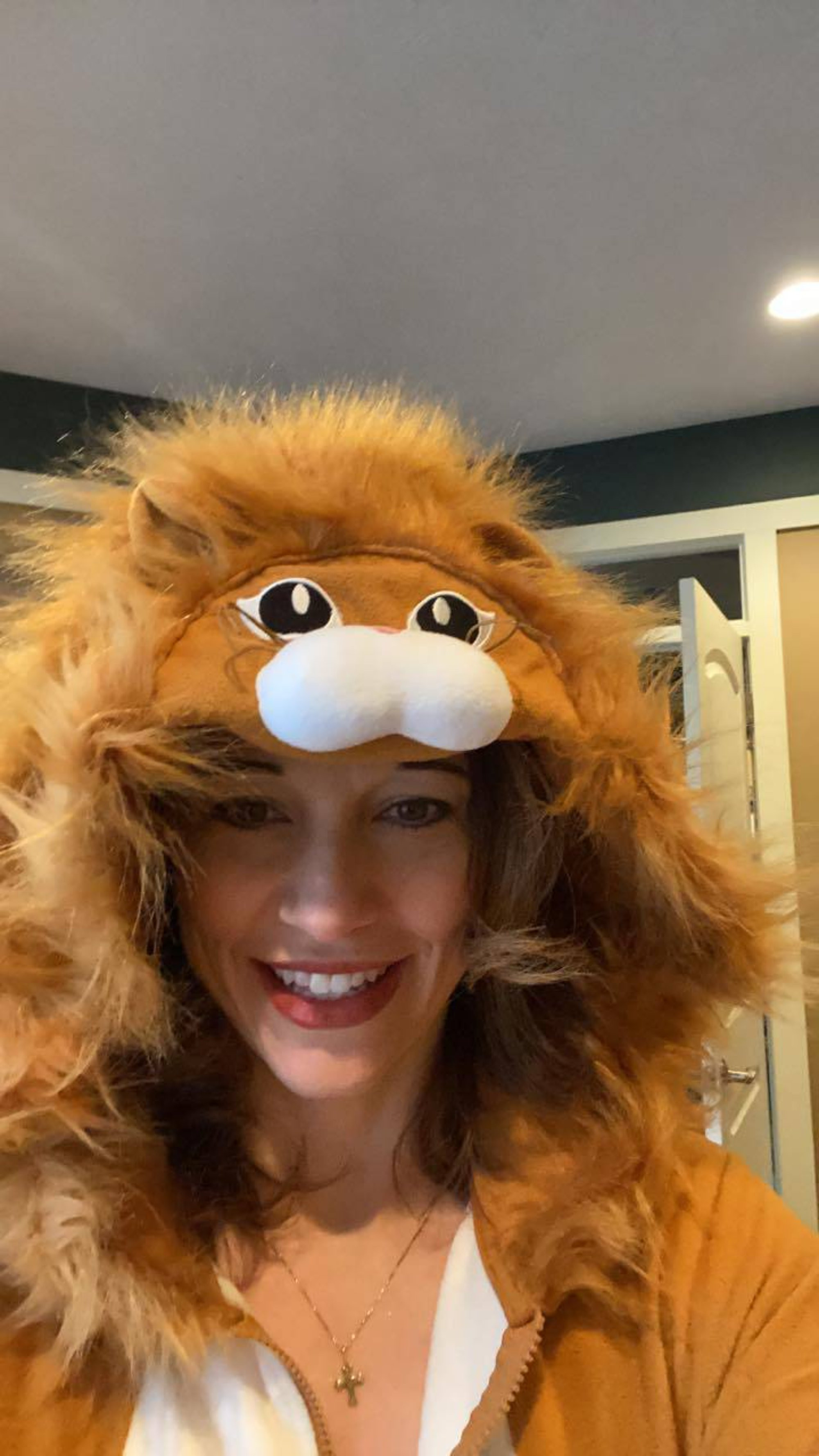Tara in a lion costume