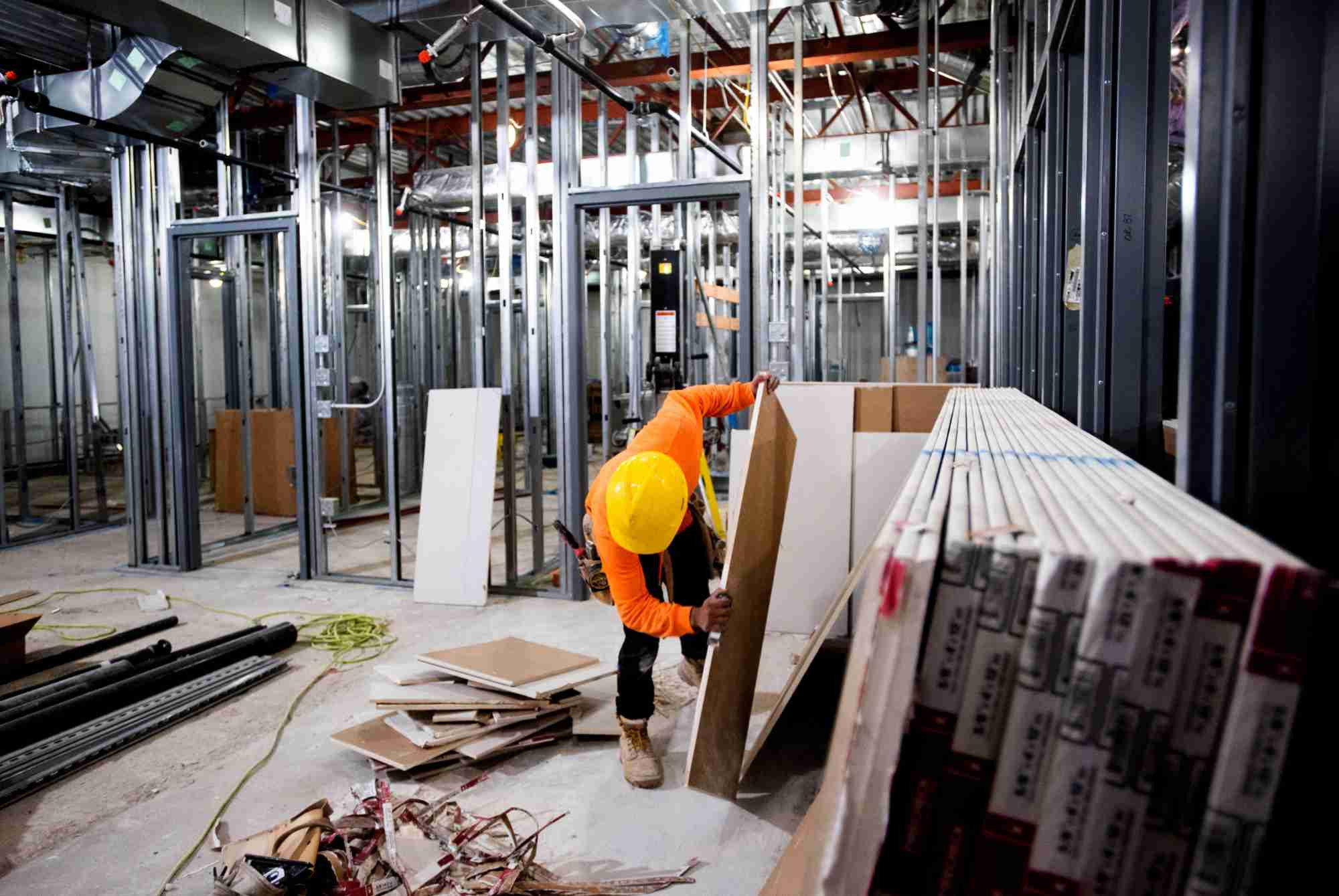 Under construction at Lake Huron Hall