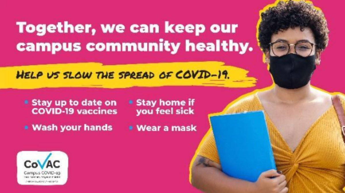 Together we can keep our campus community healthy. Help us slow the spread of COVID-19