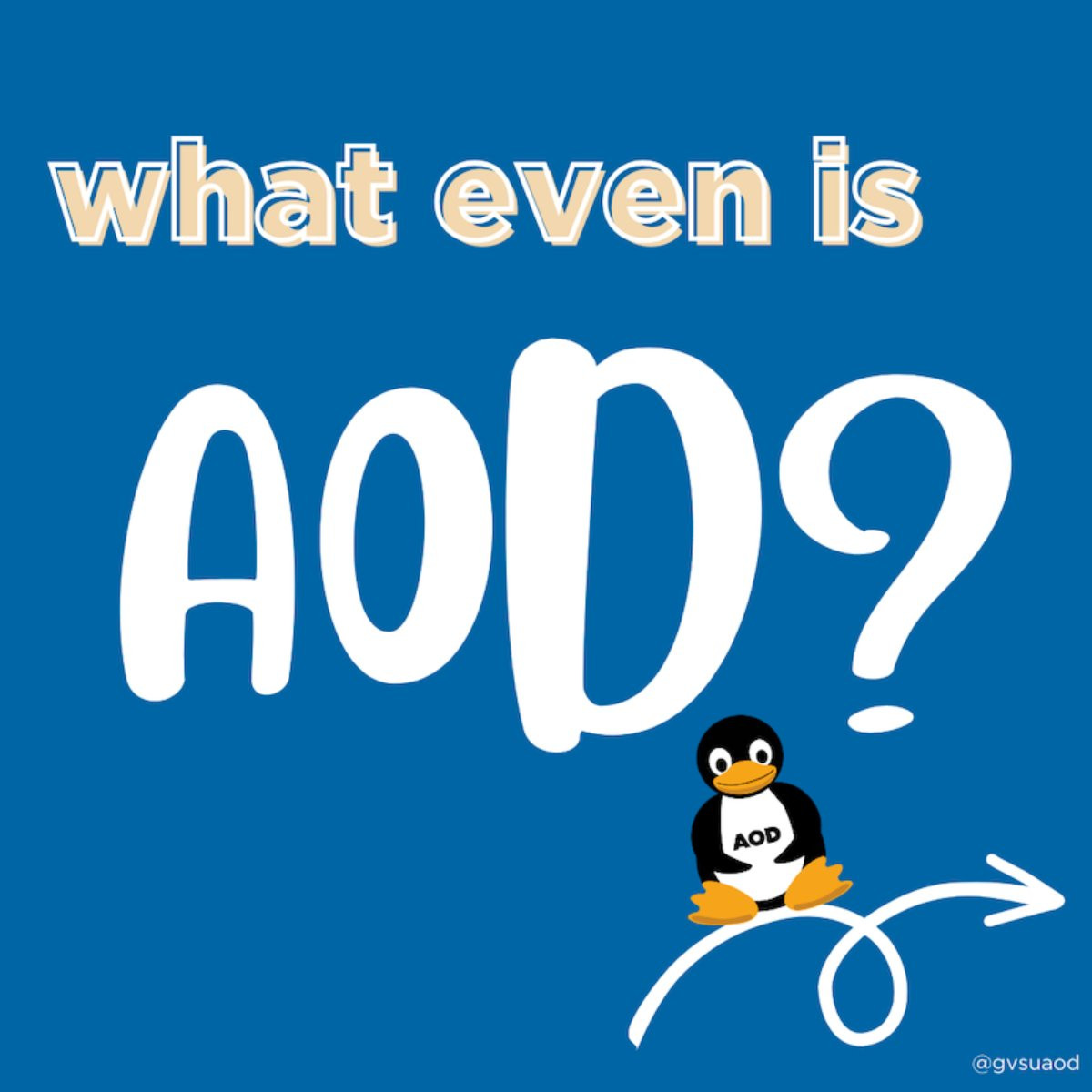 a penguin asking What even is aod?