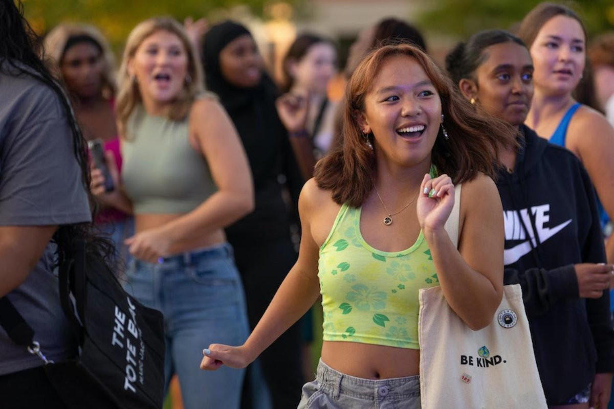 people dancing during one of the welcome week events