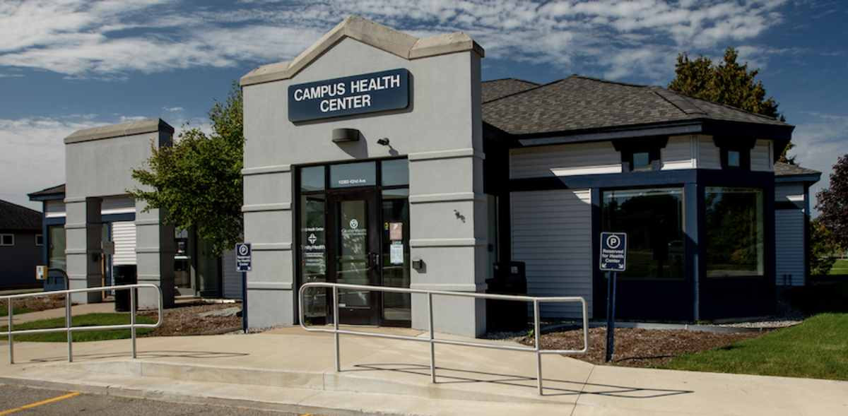 The Campus Health Center building at Allendale that offers vaccines for Measles