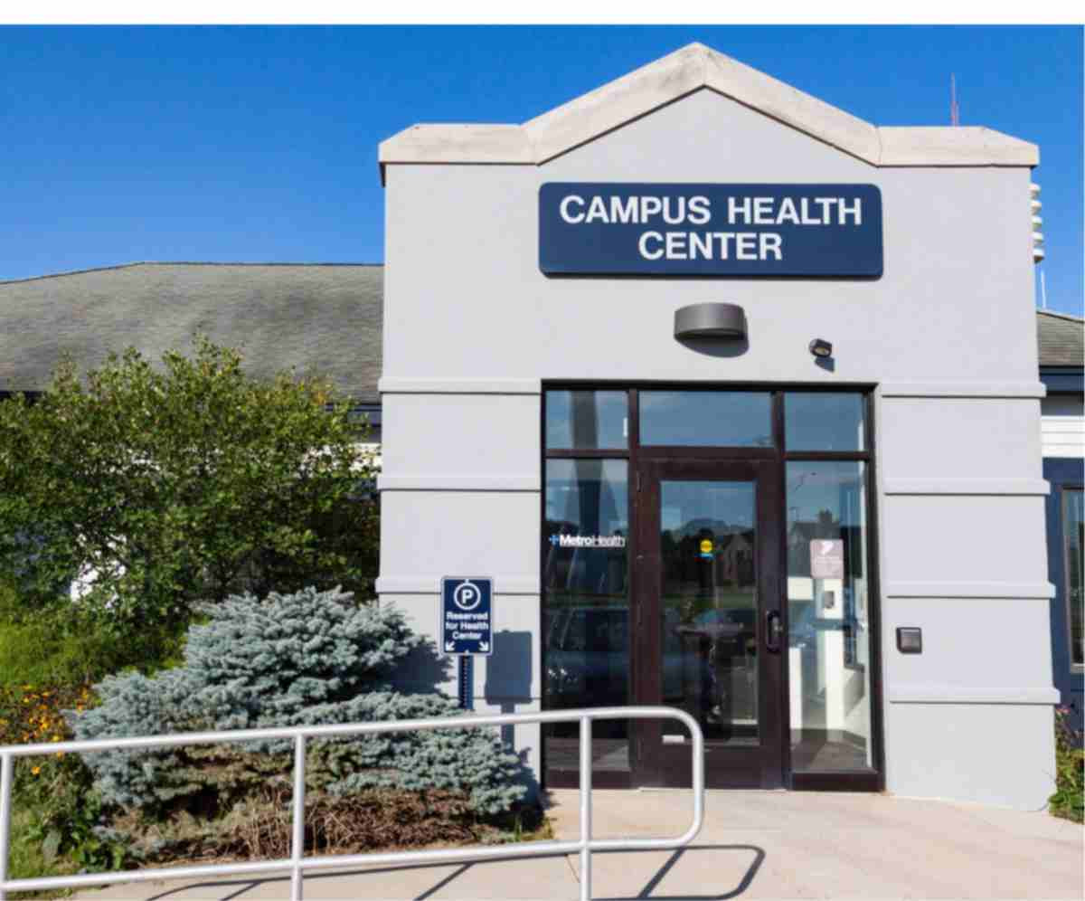 a building with the name campus health center
