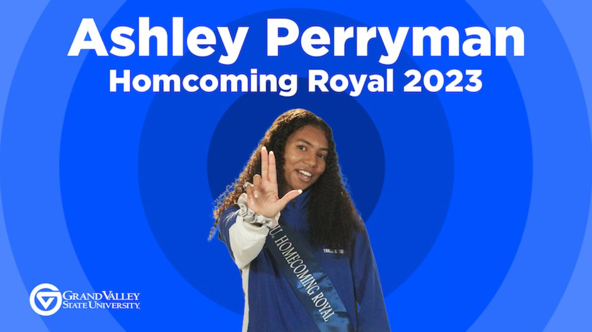 A picture of Homecoming Royal Ashley Perryman with text that says Ashley Perryman Homecoming Royal 2023
