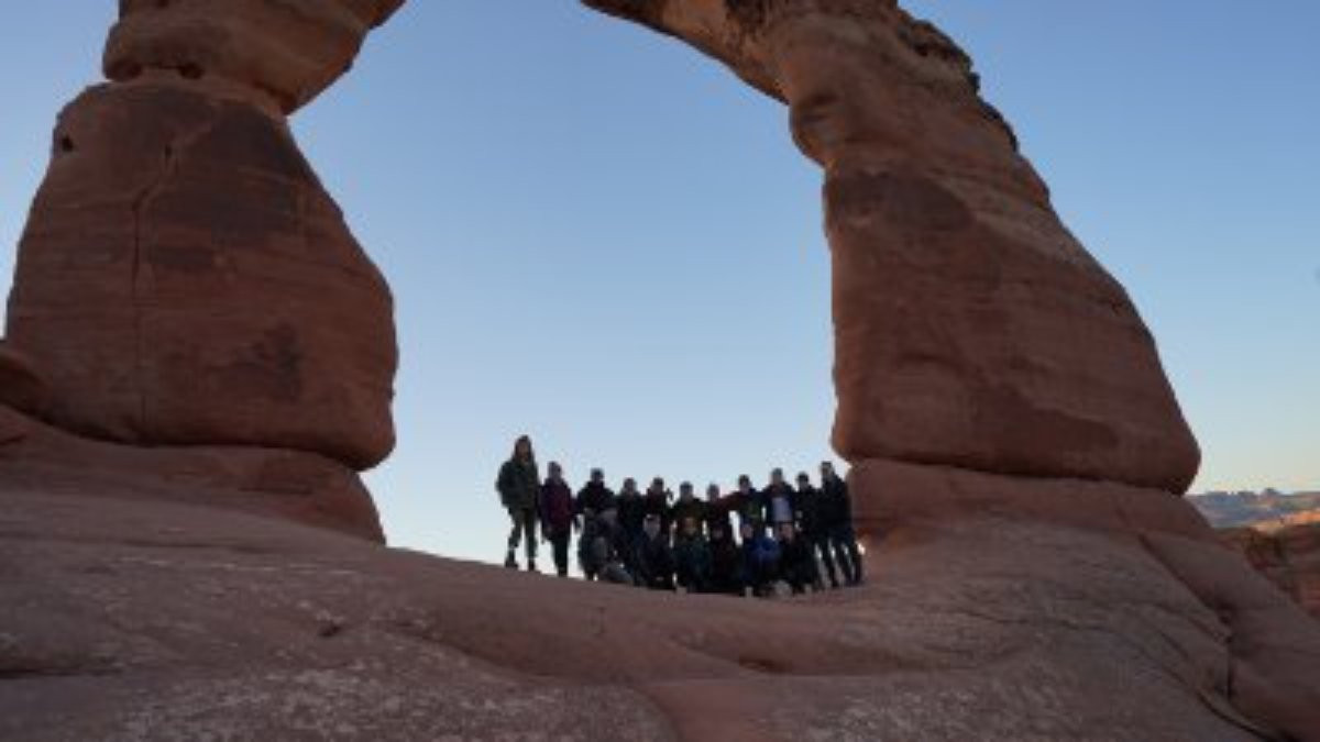 students on a hiking trip with Outdoor Adventures