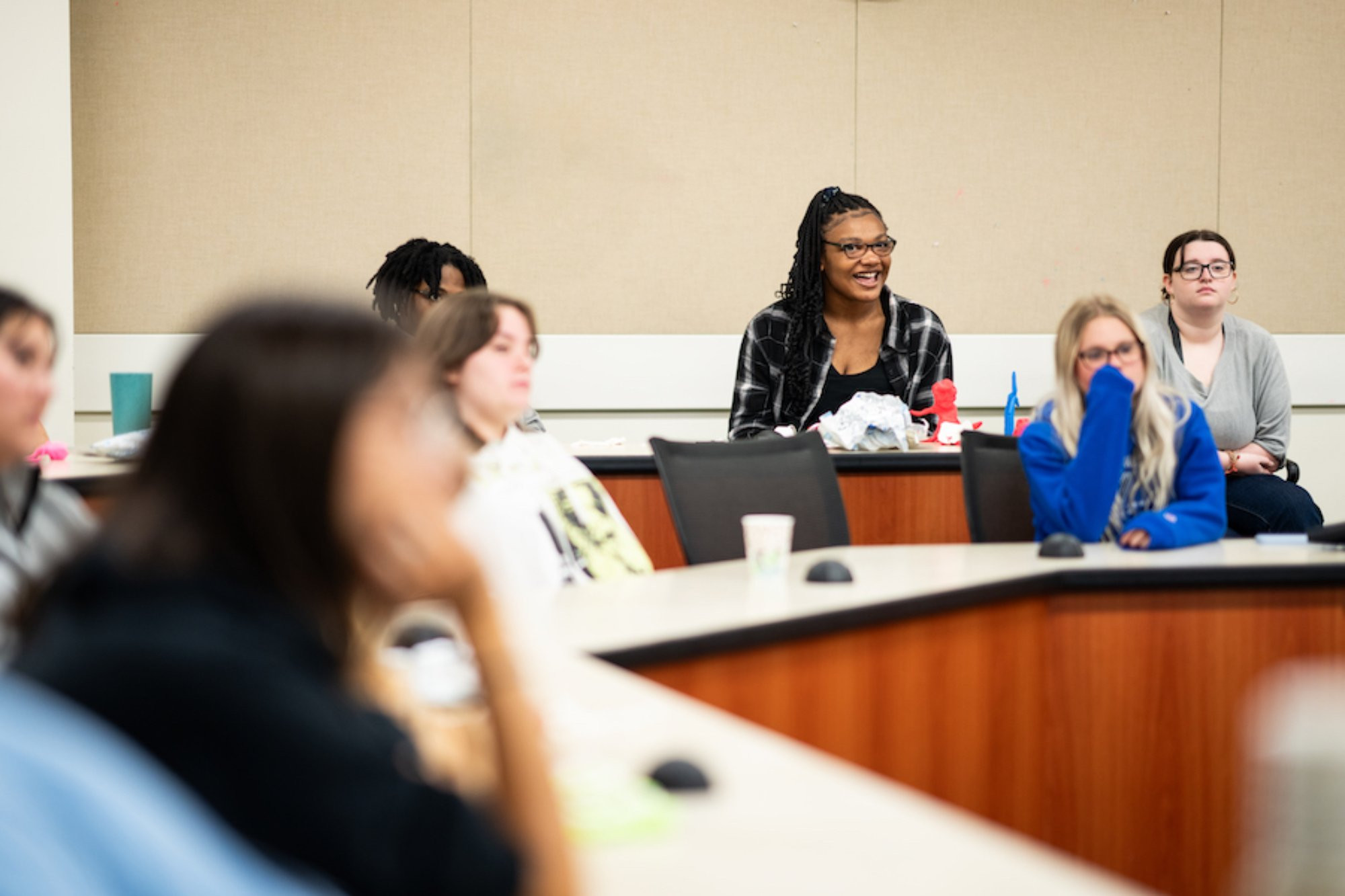 students attending class to prepare for midterms