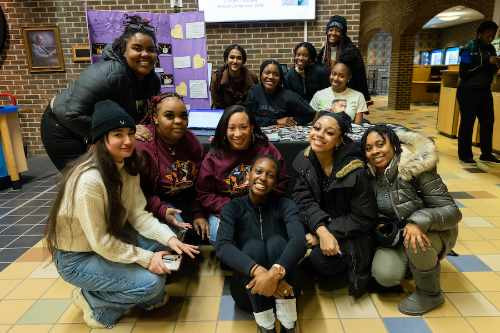 A group of students celebrating Black History Month