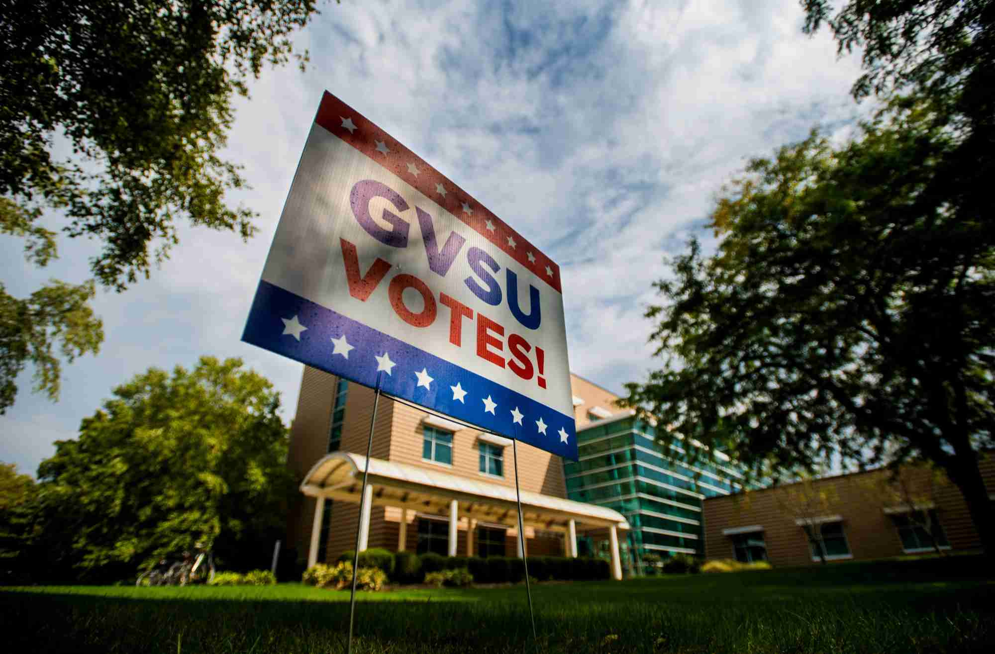 GVSU Votes! campus sign 