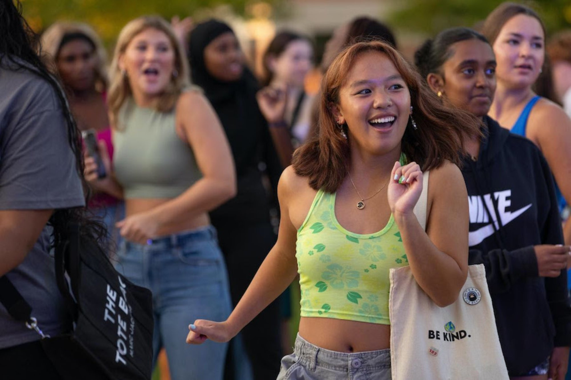 students dancing at welcome week events