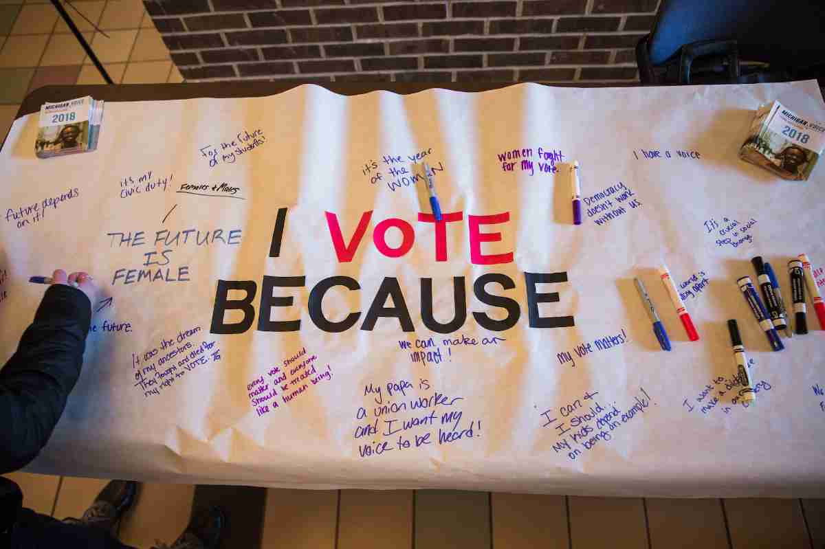 I vote because table cloth